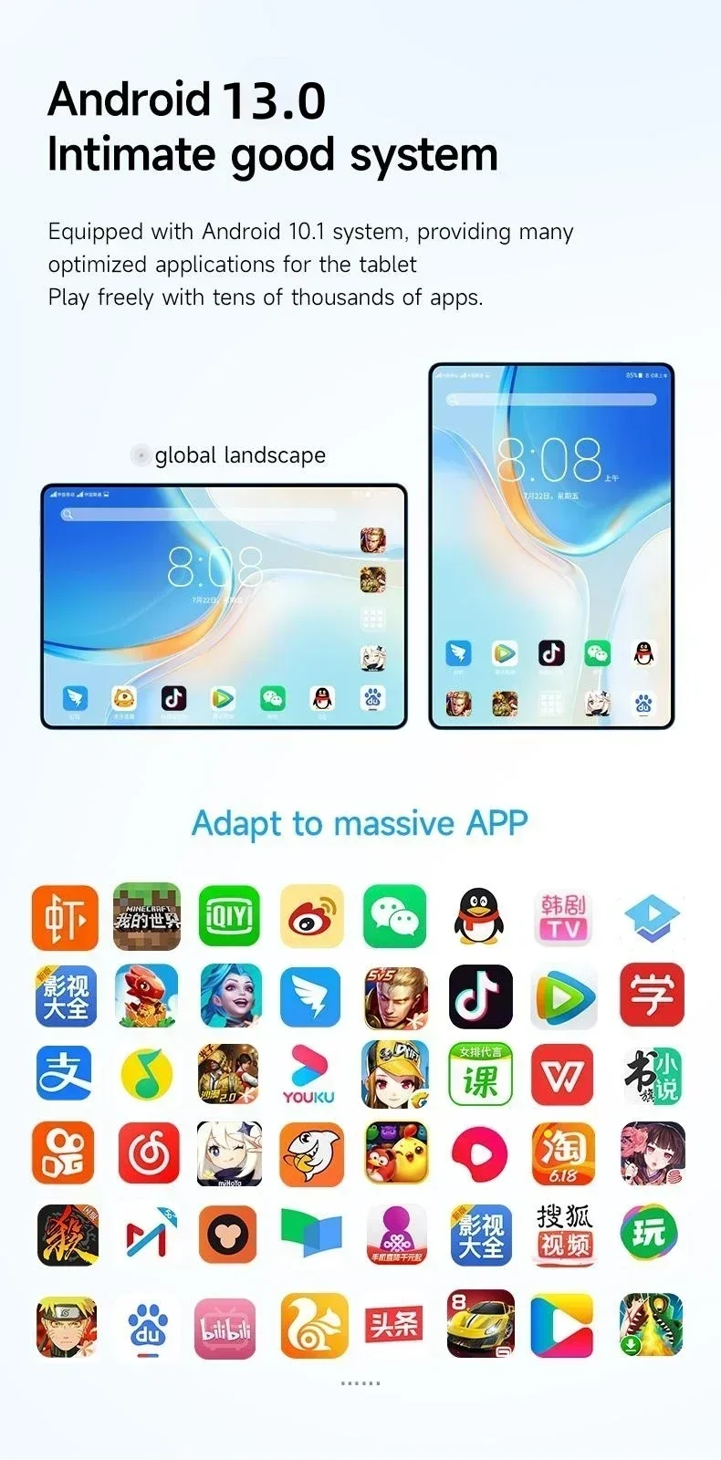 IPad Air Pro 11 inch Global Edition Original Tablet 22GB 1TB Android 14 4K HD 5G Dual SIM Video Call WIFI HD Screen Tablet