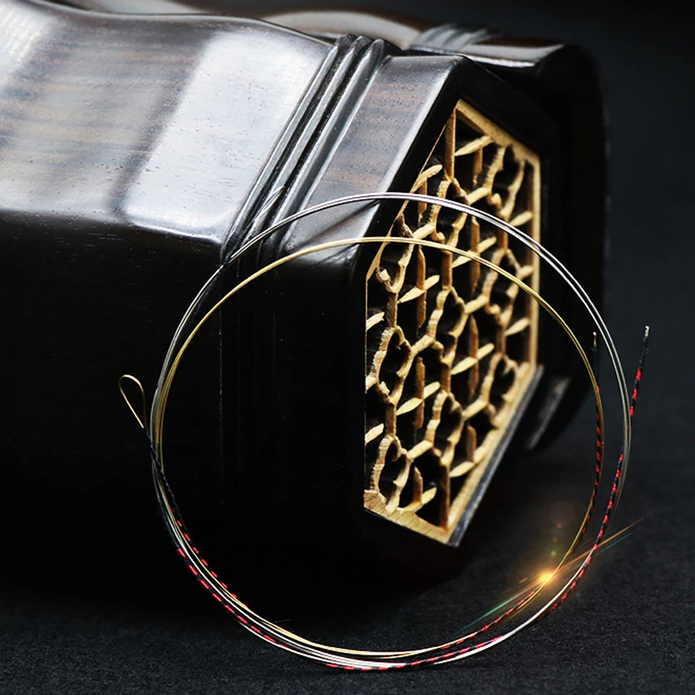 5 Sets Alice AT16 Elegant Mellow Tone Golden plain nano coating Chrome alloy Chinese Traditional Musical Instrument Erhu Strings