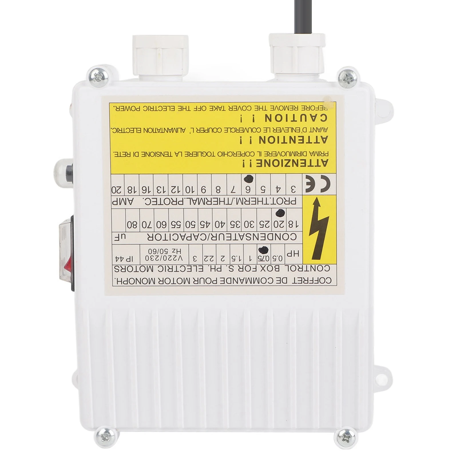 Pump Control Box Bulit in Thermal Circuit Breaker Controller for Well Submersible Household Suction Pumps