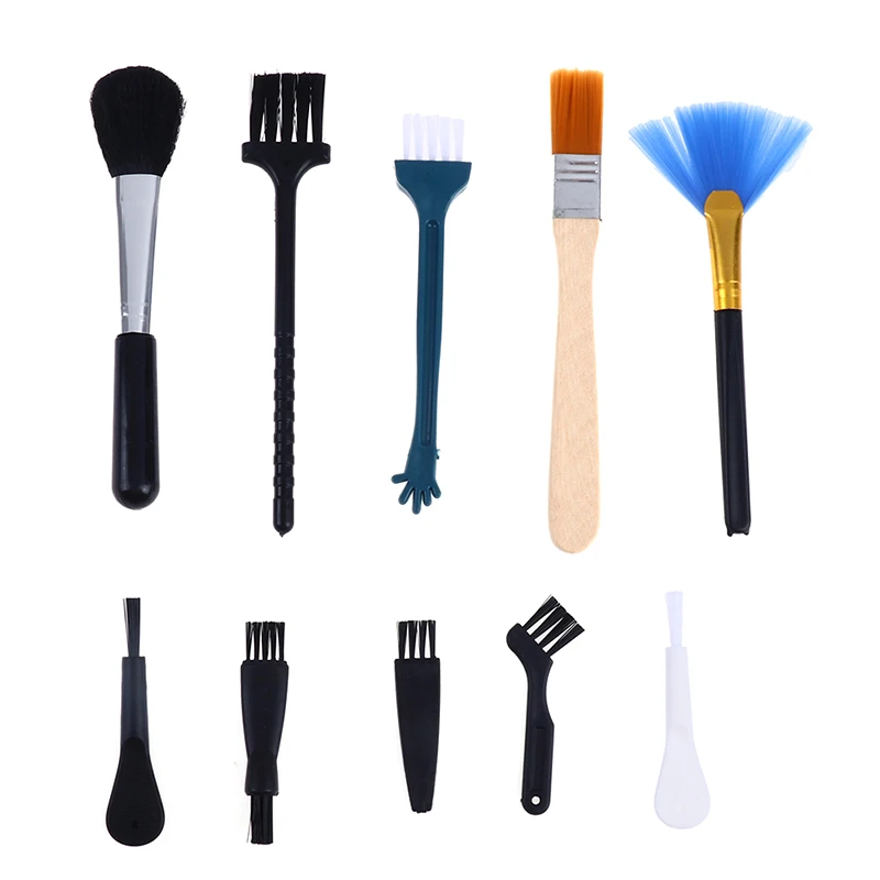 PC Laptop Keyboard Cleaning Tools Brush Kit 10 Pcs Small Tools Car Phone Dust Brushes Dust Cleaner Accessories Shaver Household keyboard cleaning tools