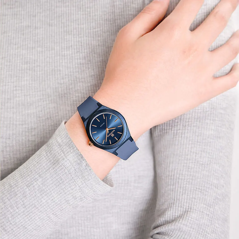 NAVIFORCE 2025 Women Fashion Watches Quartz Watch Sports Silicone Strap Ladies Wristwatches Simple Clock Gift relogios feminino 2