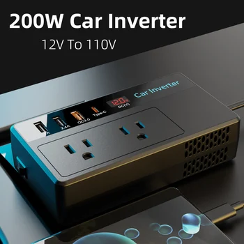 200W Car Inverter DC 12V To 110V AC Power 1