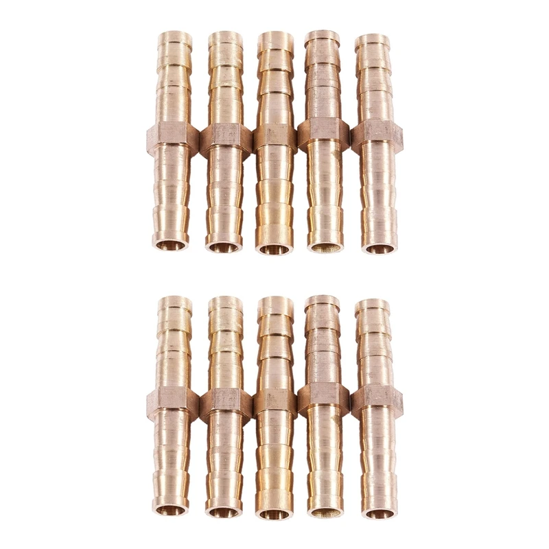 10 Pcs 골드 톤 황동 스트레이트 호스 커넥터 소목 장
