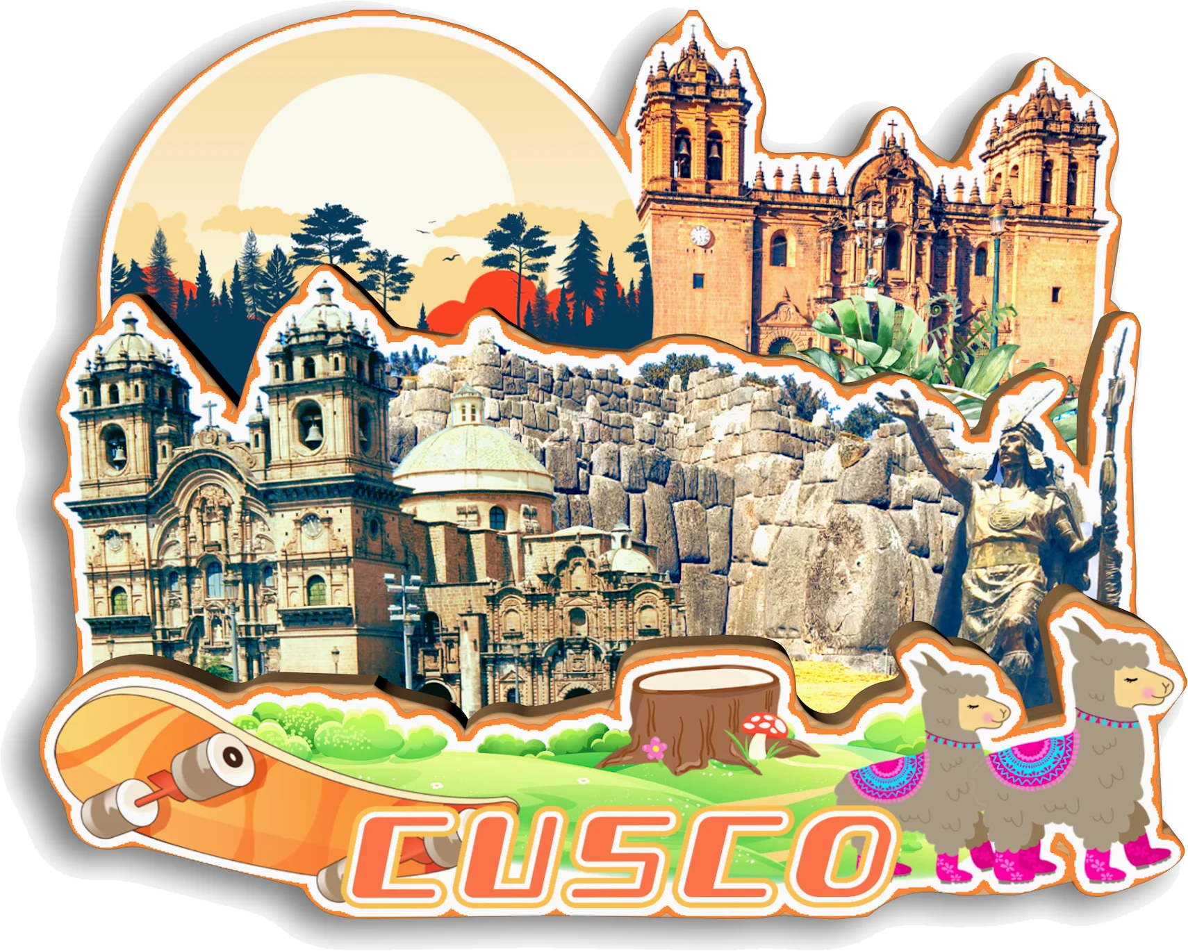 Lima Machu Picchu Cusco Peru Fridge Magnet Travel Souvenir Gift Handmade Decorative Refrigerator Sticker Home