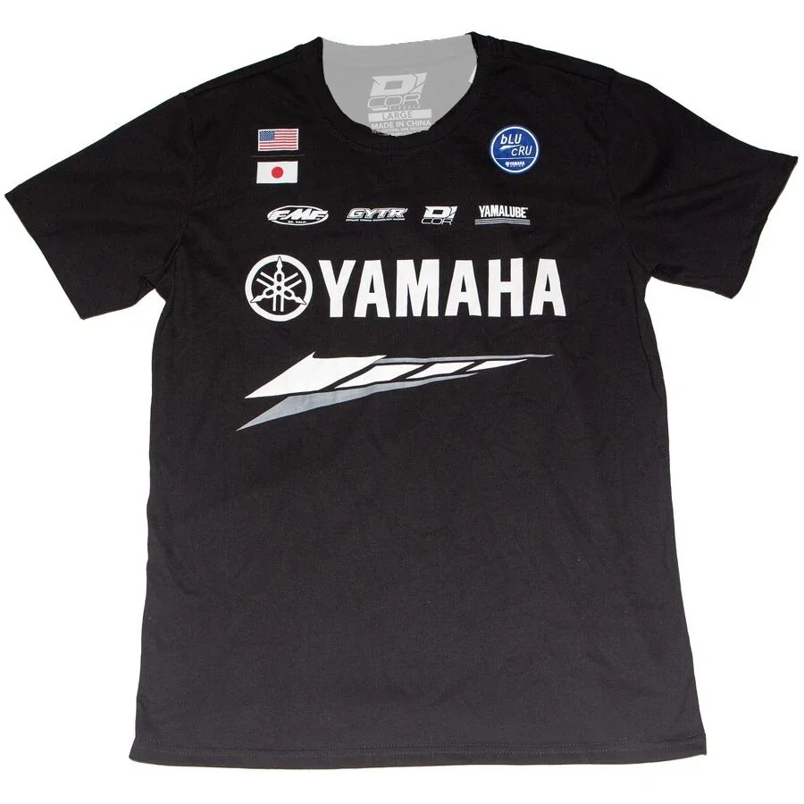 thumbnail image 1 of Ropa de equipo de carreras de verano, camisetas Yamaha, ropa para hombre y mujer, camisetas de manga corta con cuello redondo, camisetas ligeras y suaves de secado rápido, 1 of 4