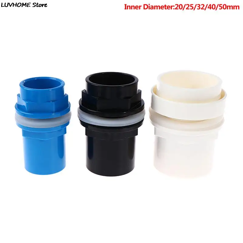 

1pcs 20-50mm PVC Connectors Thicken Fish Tank Pipe Garden Drain Pipe Adapter Pipe Fitting Accessories