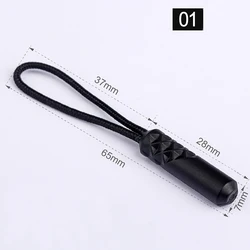 10-Piece Multicolor Zipper Pull Replacement Clips for Bags, Tents, and More (Black)