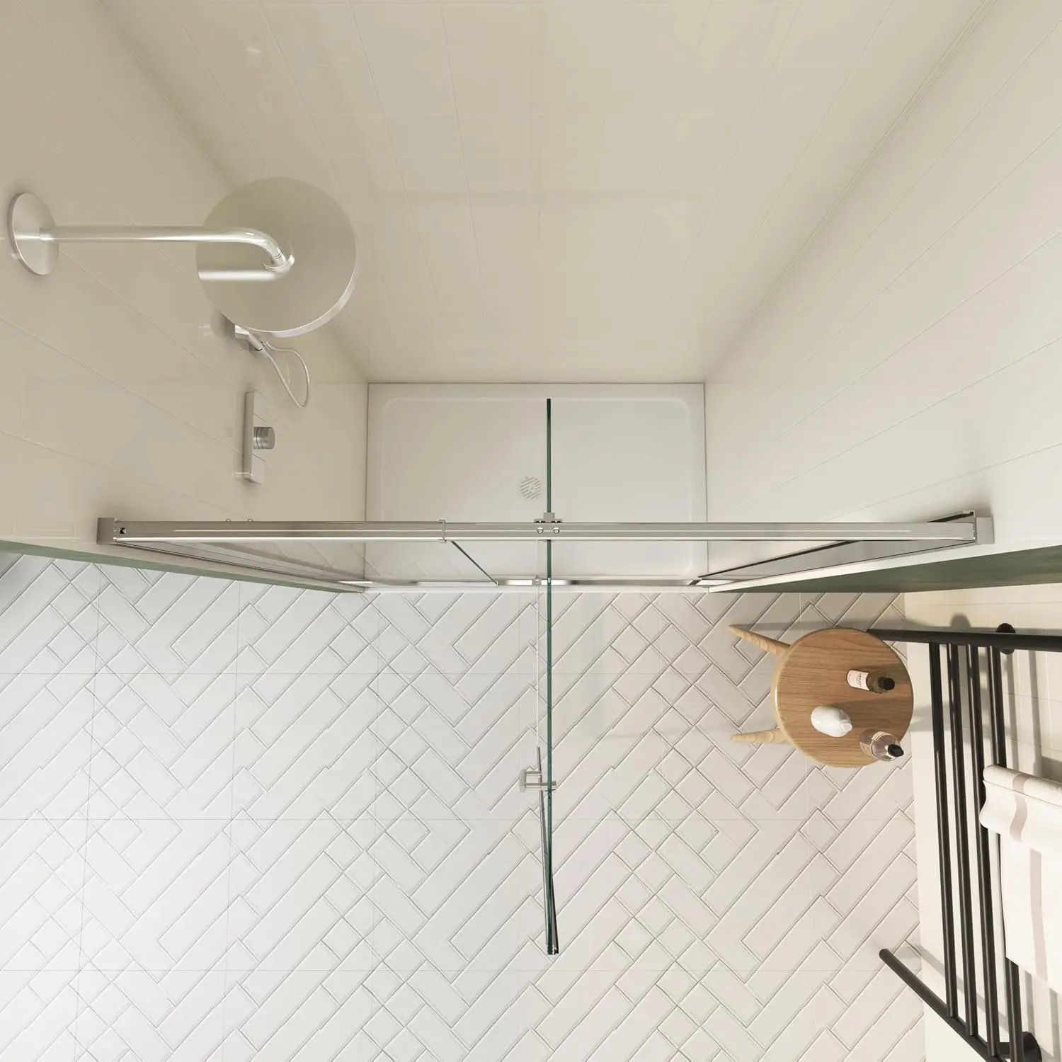 38-42"" W X 71"" H Piovt Swing Glass Shower Door,Pivot Frame Sliding Shower Door With 1/4""(6Mm) Clear Sgcc Tempered 3