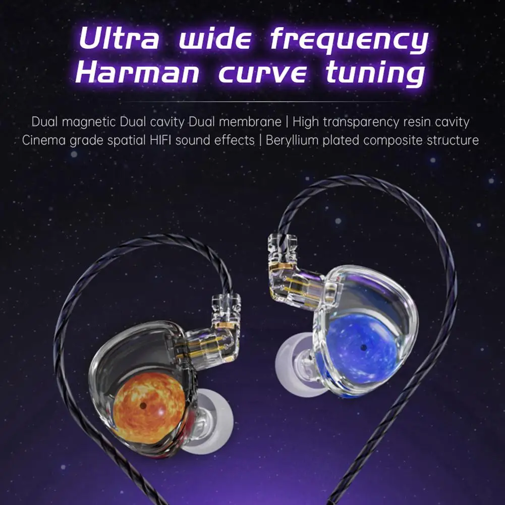ND Planet Headphones Dynamic Drive HiFi Earphone Stereo Bass Earbud DJ Music Cancelling Sport Headsets With Detachable Cable 2