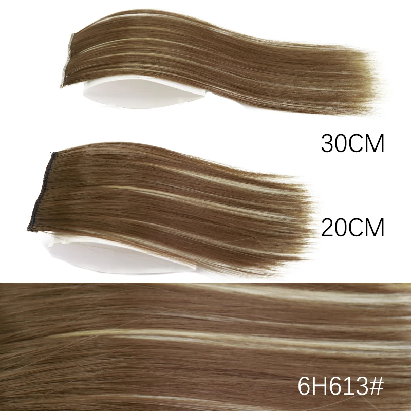 thumbnail image 1 of Almohadillas para el cabello sintético AZQUEEN de 20/30 cm, extensiones de cabello con clip, pieza de cabello invisible natural, almohadilla para el cabello para adelgazar, 1 of 5