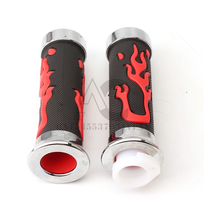 22mm Universal Motorcycle Handlebar Colored Skeleton Rubber Handle Grip Scooter Handlebar for Harley Honda Yamaha Su