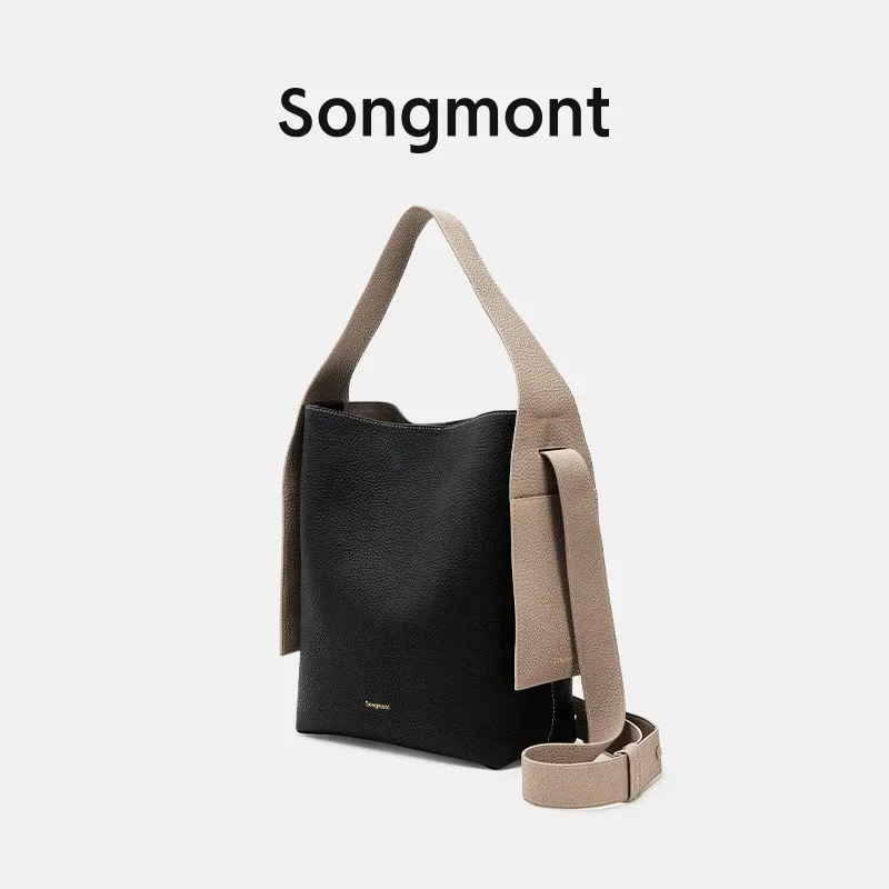 

Songmont, серия ушей, тоут, средний дизайнерский слой головы, искусственная кожа, плечо, Повседневная модная универсальная сумка через плечо на одно плечо