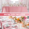 Rectangle Wedding Satin Large Tablecloth Bright Smooth Silk Table Cover Christmas Banquet Anniversary Dining Party Table Decor 6