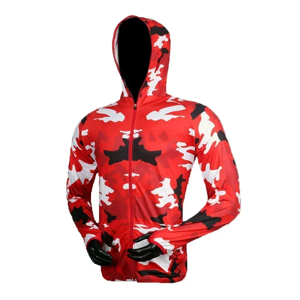 Fishing Shirt Summer Men Sun Protection Long Sleeve Fishing Jerseys comfort Fishing Men Hiking Camping Hooded Anti-UV