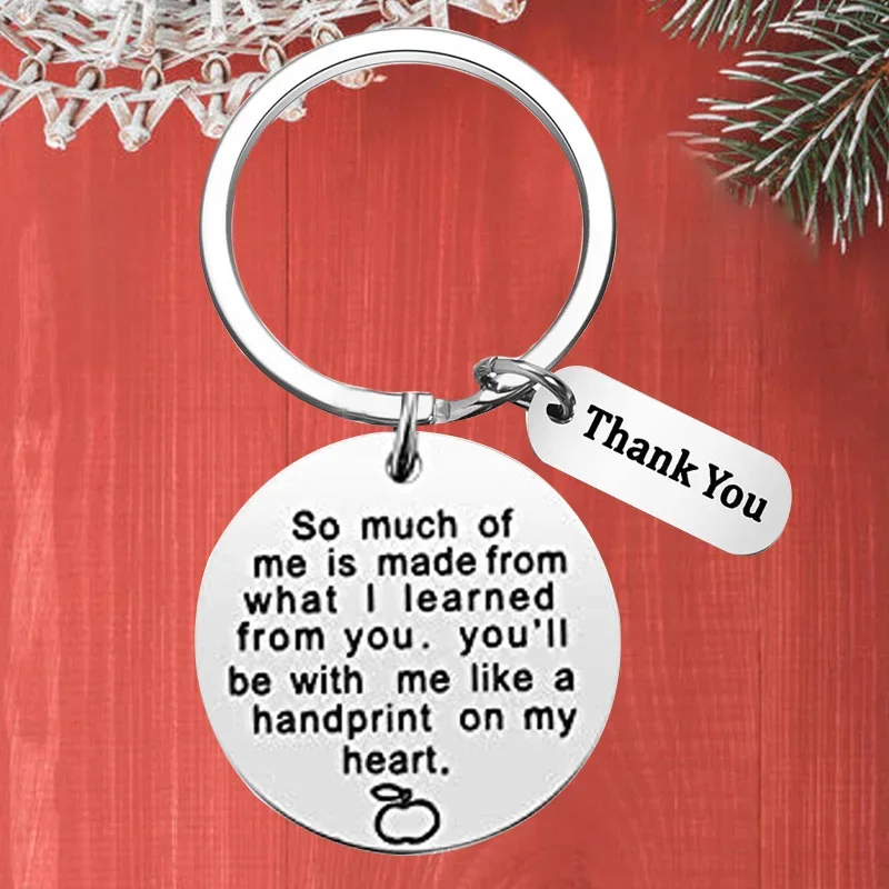 

Thank you Keychain Teacher gift Key chain Keyring Holder Teacher Appreciation Gifts