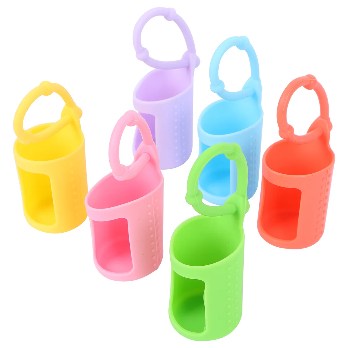 

6 Pcs Silicone Roller Bottle Holder Protector for Essential Oil Protective Case