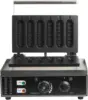 Commercial 6Pcs Waffle Makers Hot dog Making Machine 6 Grid Crispy Machine Stainless Steel Body 1550W 110V (Black) 4