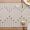 Natural Linen Table Runner with Tassels Dining Decor Wedding Birthday Christmas Decoration for Home tablecloth 3