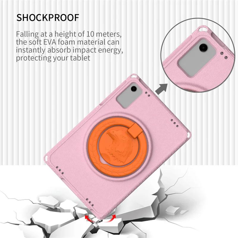 3D Eagle Embossed Shockproof Tablet Case with Shoulder Strap