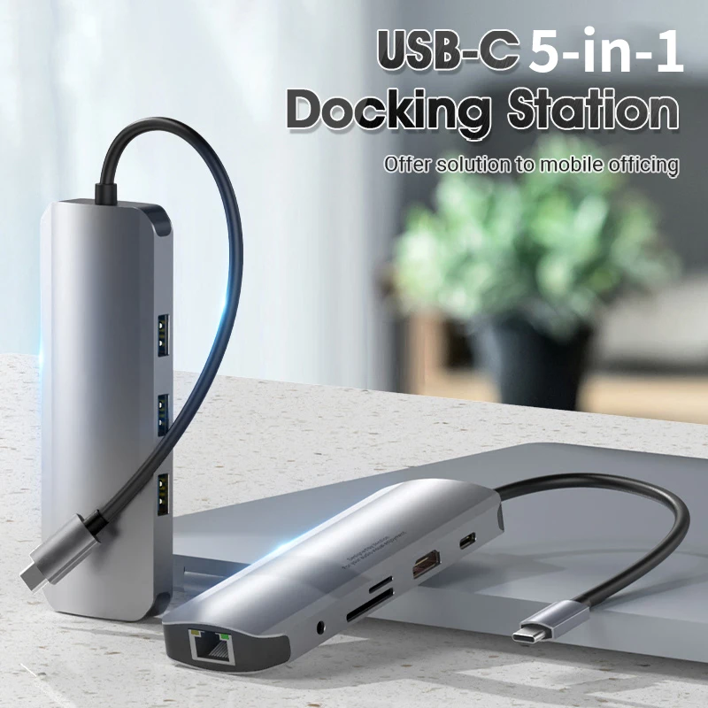 

Док-станция с разъемами USB 3,0 и USB Type-C на HDMI