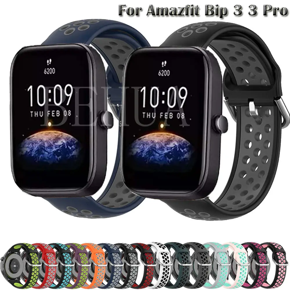 

Ремешок силиконовый 20 мм для смарт-часов Huami Amazfit Bip 3 3 Pro GTS GTR 3 2