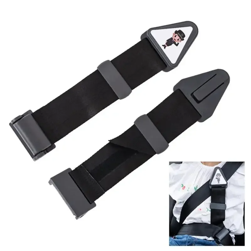 Cinture di sicurezza per auto in poliestere facili da usare per giovani, imbracatura regolabile anti-inceppamento con protezione per il collo - Image 3