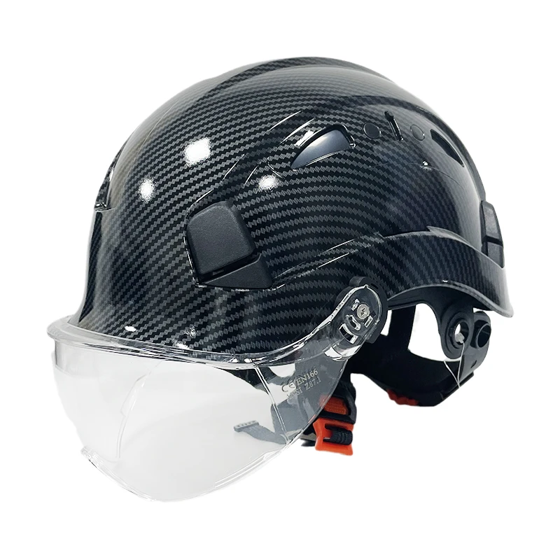 Safety Helmet with Goggles ABS Construction Work Cap Protective Hard Hat for Climbing Riding Outdoor Working Rescue HelmetCR08X