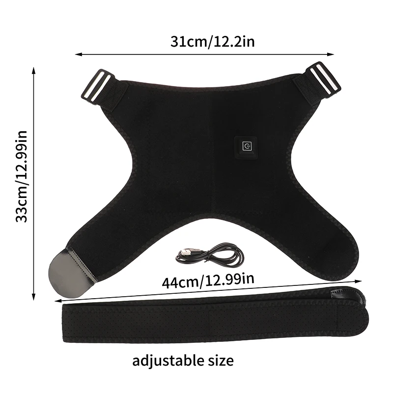 Heat Therapy Shoulder Brace Adjustable Shoulder Heating Pad for Frozen Bursitis Tendinitis Strain Hot Cold Support Wrap