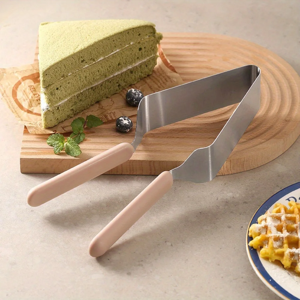 1PC 스테인레스 스틸 케이크 절단 케이크 분할 칼 이퀄라이저 삼각형 케이크 클립 베이킹 액세서리