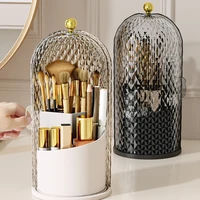 360° Rotating Makeup Brush Storage Container Dustproof Divider Desktop Makeup Storage Box Lipstick Eyebrow Pencil Holder 1