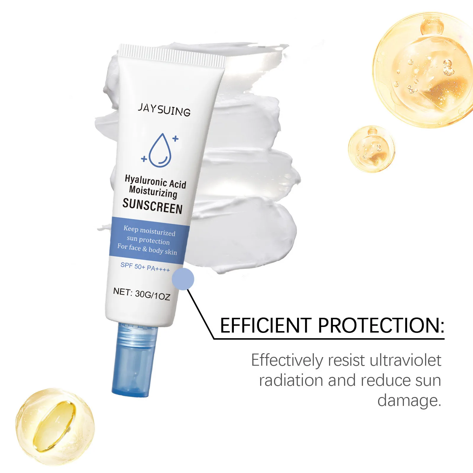 Sunscreen Cream Sunblock Skin Protective Spf50+ Moisturizing Refreshing Waterproof Brightning Face Isolation Uv Protector Cream