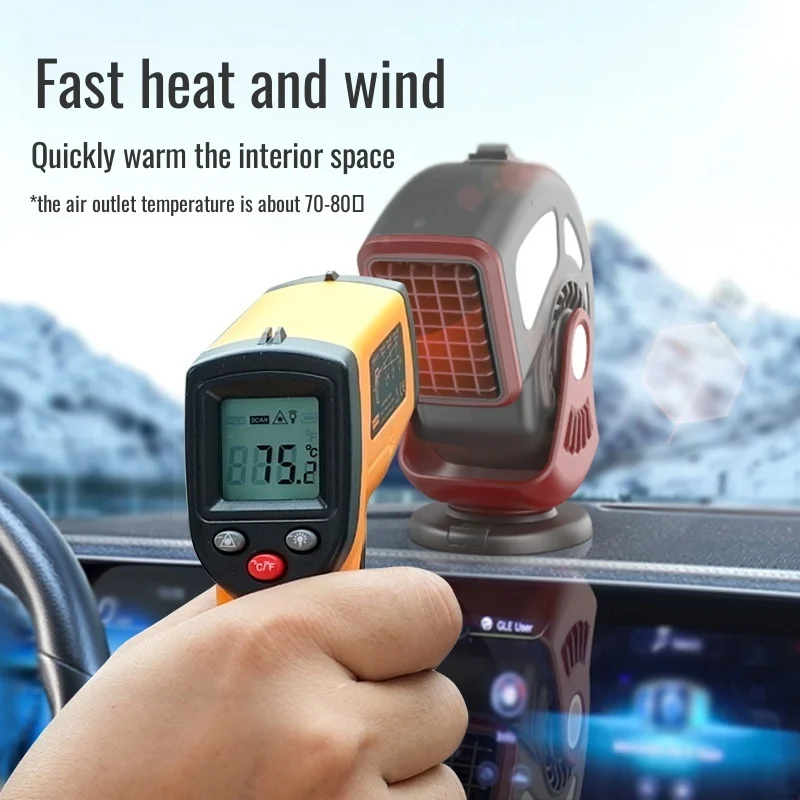 Car heater 12V24V mini car heater defogger defrost cold and warm dual-purpose electric