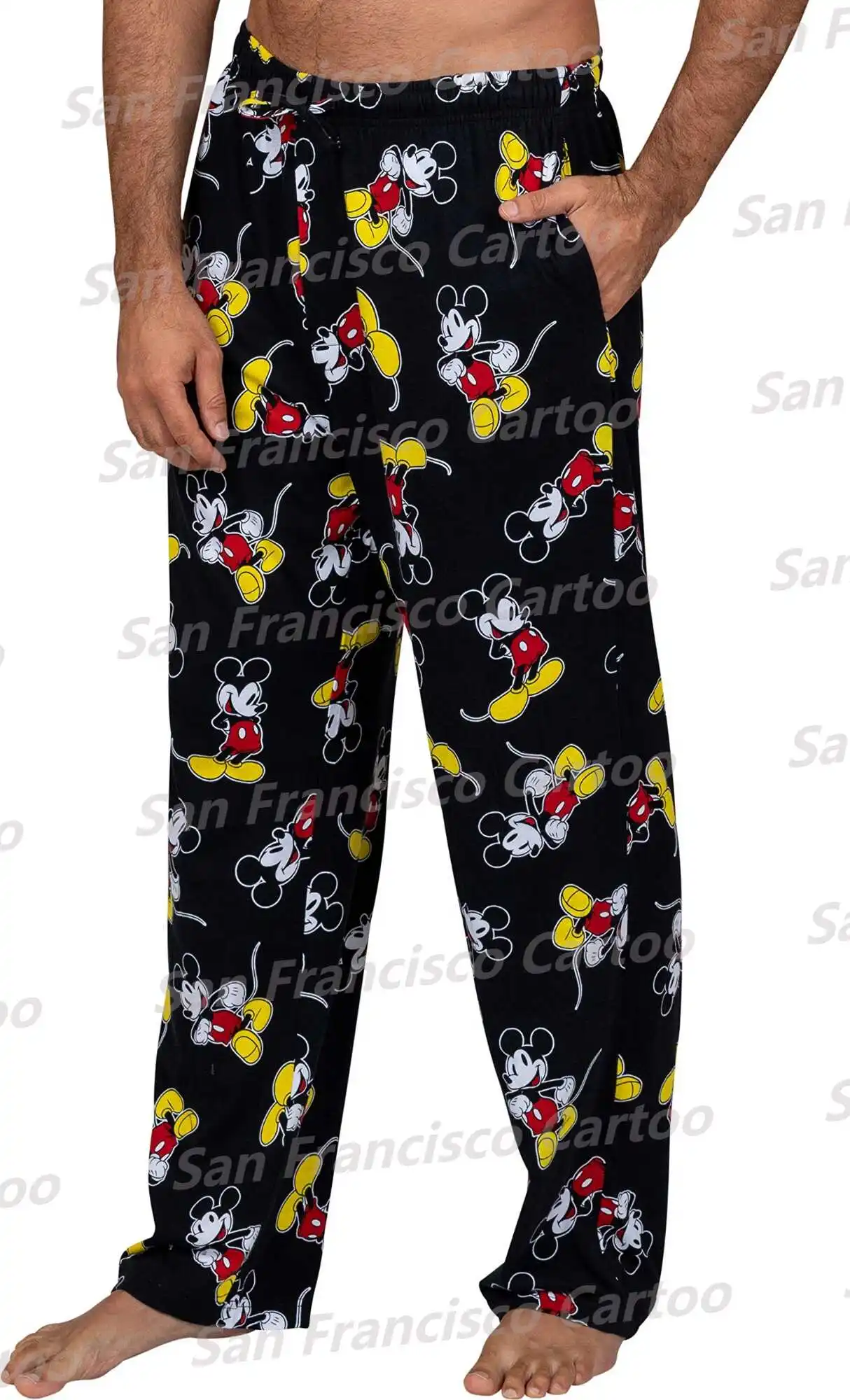 2024 New Summer Classic Mickey Mouse Cartoon 3D Printed Pajamas Casual Pants KID/Adult Comfortable Lightweight Unisex Loungewear 3