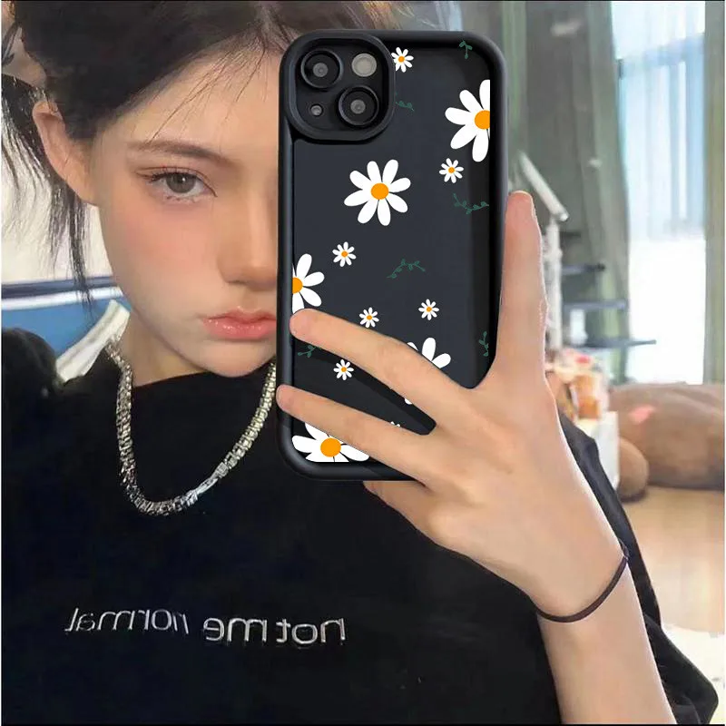 Daisy Flowers Soft Silicone Shockproof Phone Case