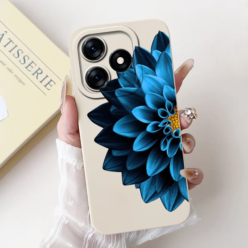 Beautiful Bow Rose Painting Soft Silicone Shockproof Phone Case