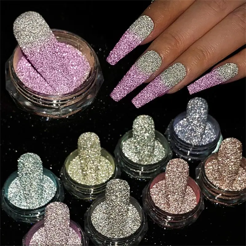 

Reflective Nail Art Powder Glitter Nails Super Shinning Crystal Rhinestones Sequins Chrome Pigment UV Gel Polish Decorations