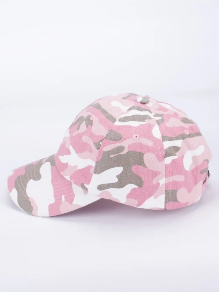 Pink Camo Caps for Women Hiking Hat Cotton Unstructured Ball Cap Outdoor Travel 5