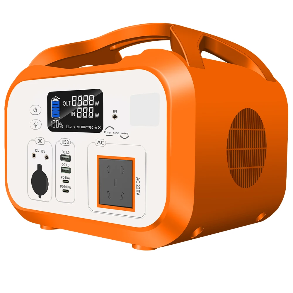YYHC-600W Home Use Emergency Lithium Battery Solar Generators Portable Rechargeable Fast Charging Power Station for Outdoor Cam