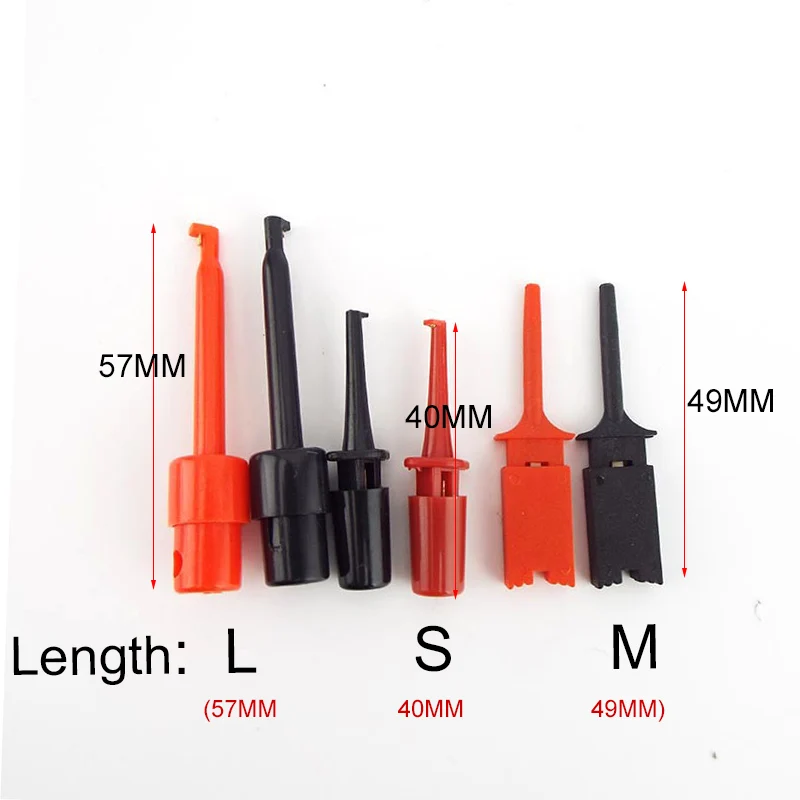 4types Single Test Hook Clip Line Probe Logic Analyzer 10pin Cable Crocodile Clip For Gripper Electronic Testing IC Grabber c1