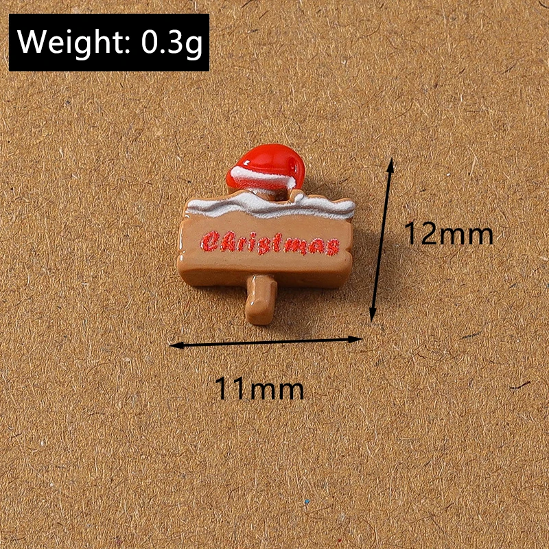 10 Stück Niedliche Weihnachts-Weihnachtsmann-Elch-Schneeflocken-Flatback-Cabochons für Scrapbooking, Schmuckherstellung, DIY-Haarspangen und Broschen-Zubehör – Detail 6