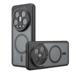 Car Magnetic Frosted Armor Back Cover - Shockproof Bumper - MI 14 (Black)