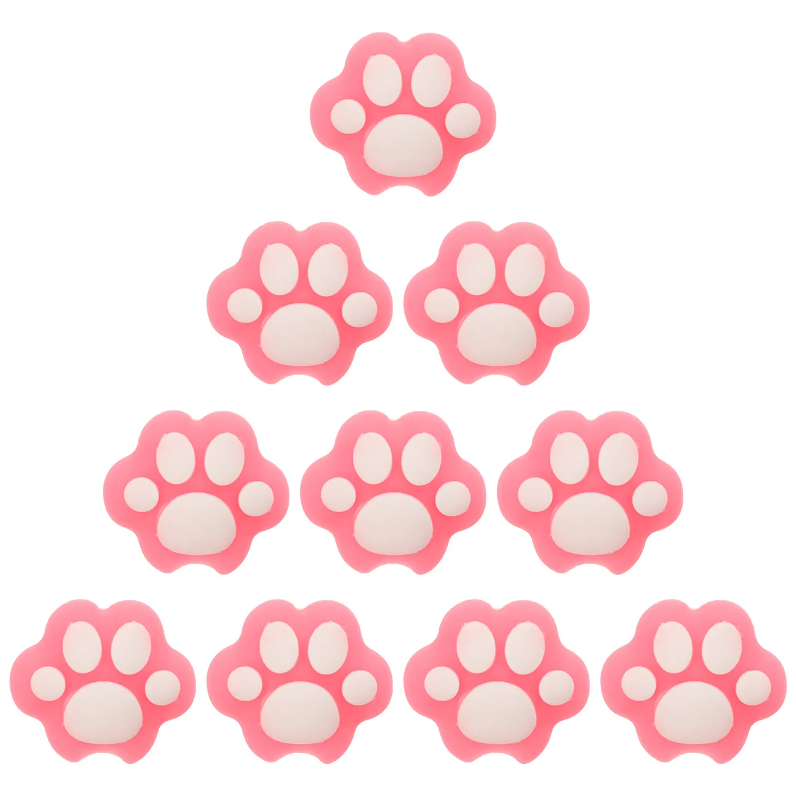 10Pcs 핑크 고양이 발 연필 캡 부드러운 교체 가능한 보호 장치 귀여운 학교 사무용품 필수 액세서리 연필 캡