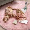 Super Soft Plush Round Rug Mat Fluffy White Carpets For Living Room Home Decor Bedroom Kid Room Decoration Salon Thick Pile Rug 2