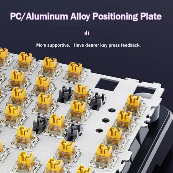 AJAZZ AK820MAX Magnetic Axis Wire/Wireless RGB Mechanical Keyboard Gasket Structure Full-key Hot-swappable For E-sports Keyboard 6