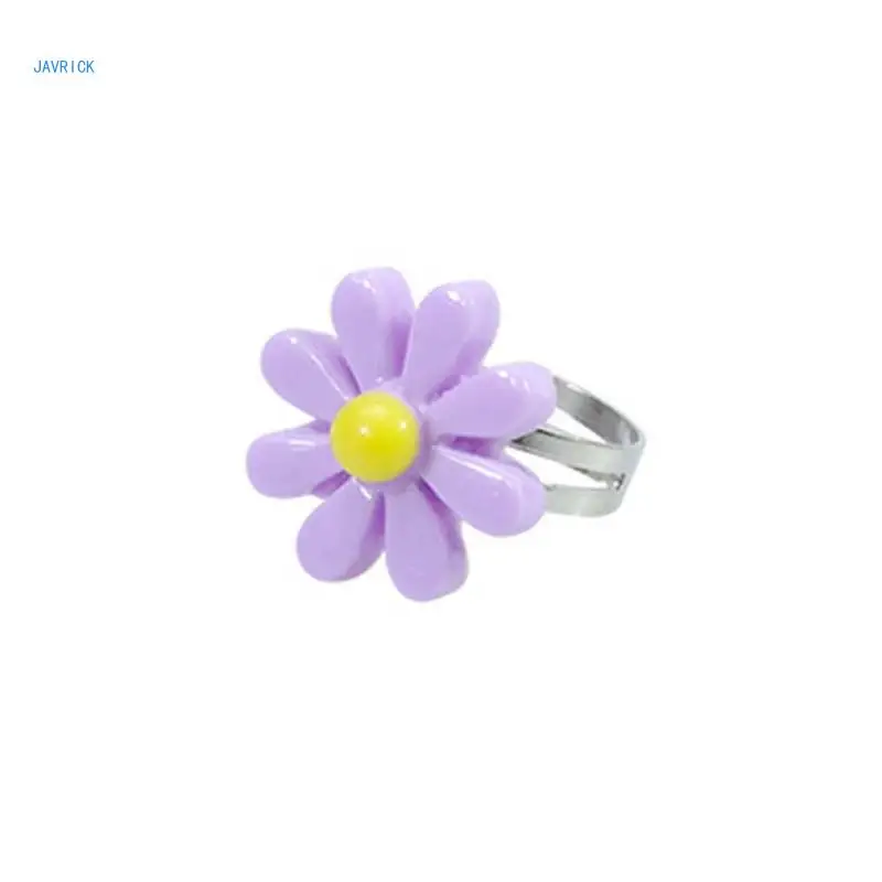 

Necklace for Women Teens Boho-Flower Clavicle Chain Adjustable Joint Ring Decor