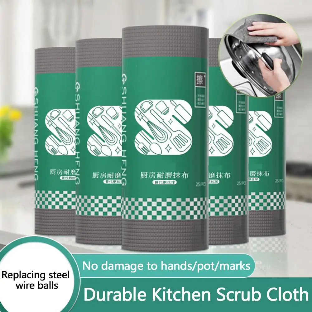 

Strong Decontaminate Kitchen Rag Daily Clean Dish Towel Cloth Brush Non Stick Tableware Rag Pot Oil Cleaning Multifunctiona A8V2