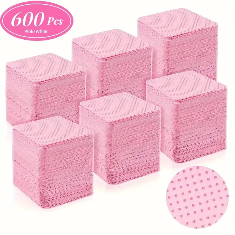 600Pcs Lint-Free Nail Polish Remover Pads Beauty Manicure Tool