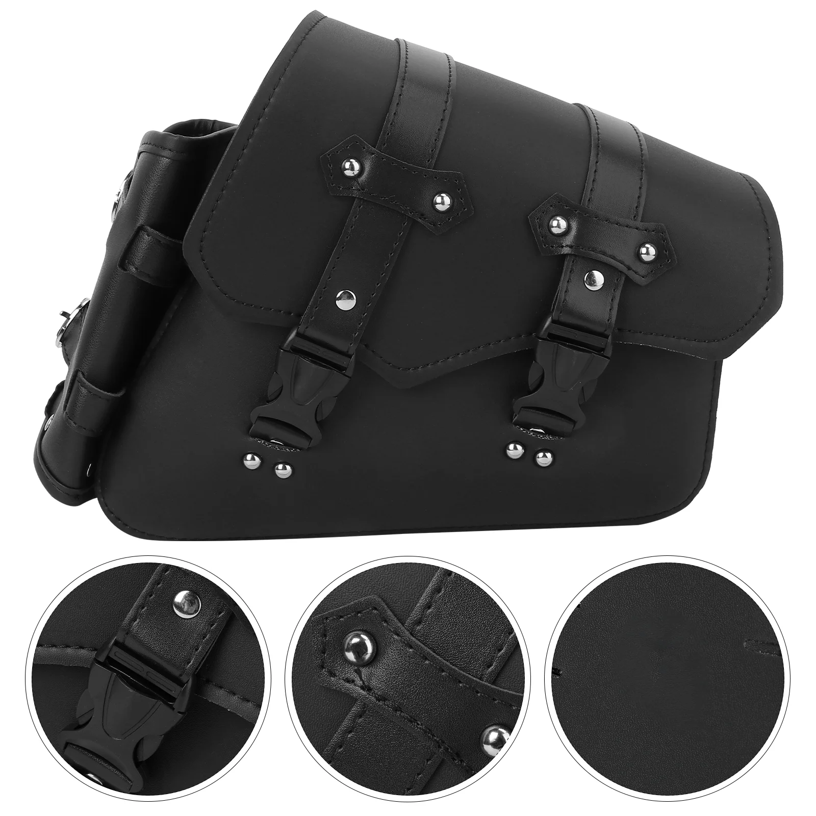 Motorcycle Side Bag Hanging Bags Tool Bag with Water Bottle Bag Motorcycle Swingarm Bag For Davidson motorcycle swingarm bag side saddlebag for sportster for rebel 300 500 swing arm bags pu waterproof motorcycle day trip tool bag