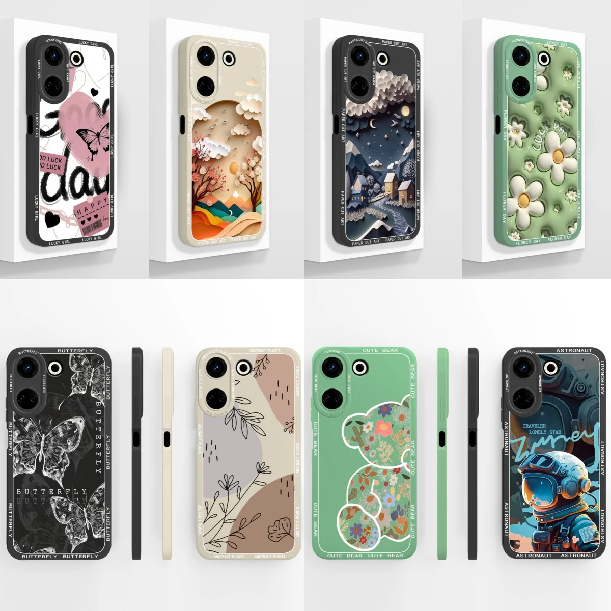 Exquisite Painted Soft Liquid Silicone Phone Case - Full Protection Anti-Shock Back Cover