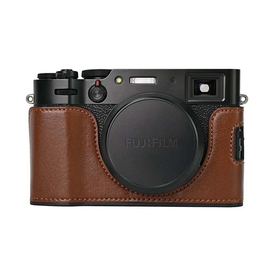 Custodia Protettiva In Pelle Shelv Mezza Borsa Per Fujifilm Fuji X100VI Accessori Per Fotocamere Custodia Protettiva Per Tracolla - Foto 8